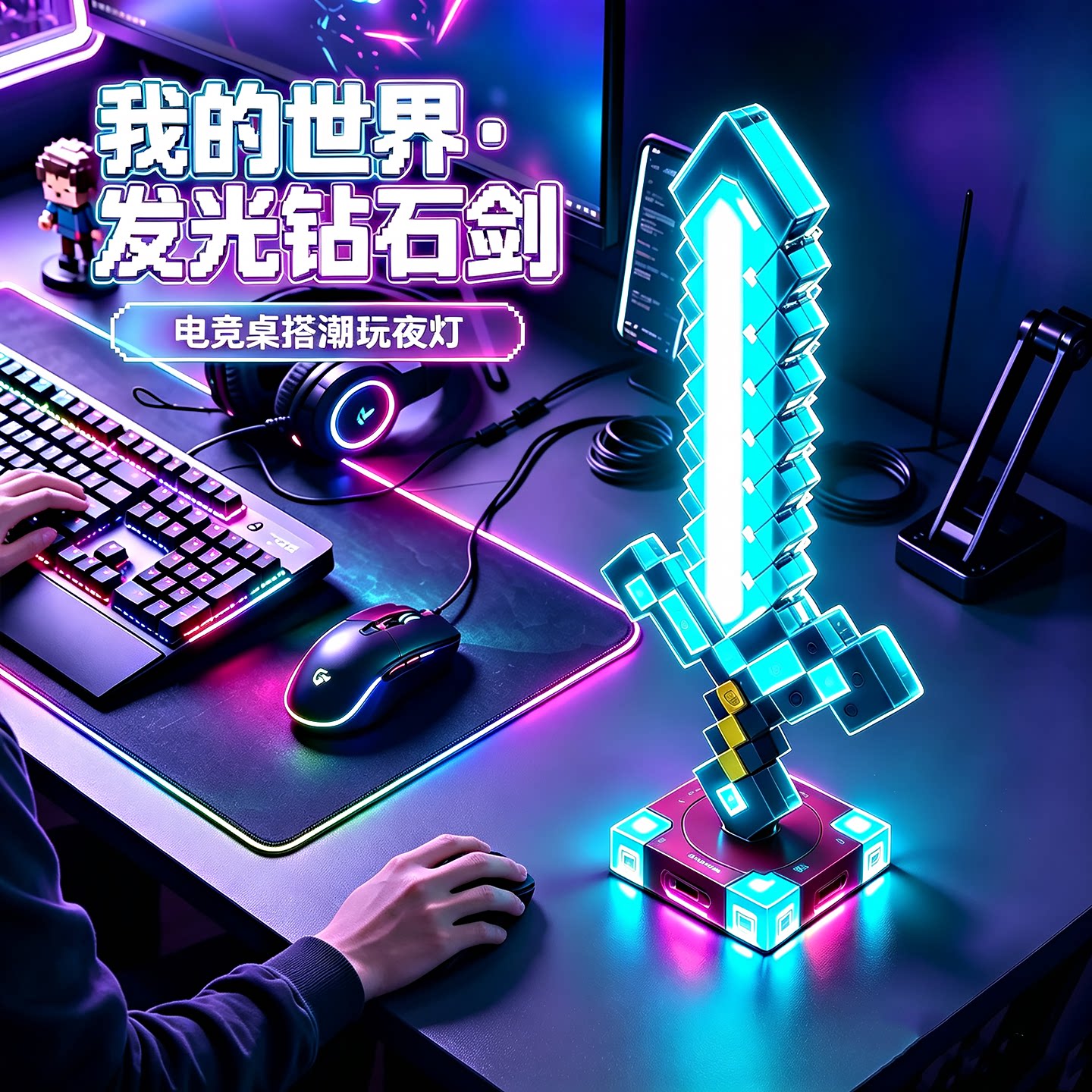 【送礼必备】我的世界发光钻石剑