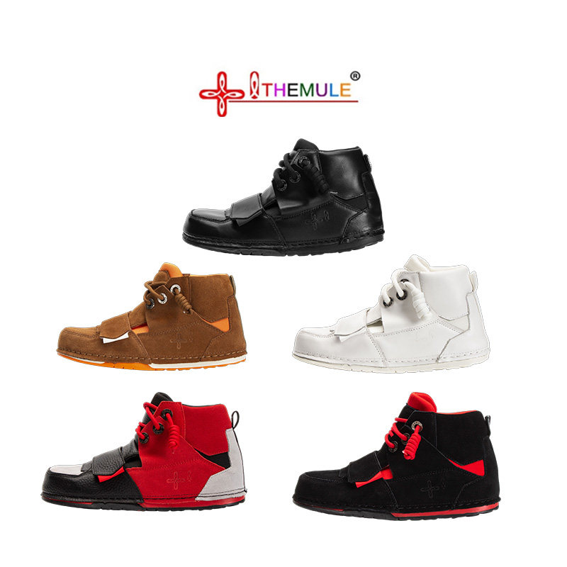 THEMULE韩版真皮高帮丑萌鞋女秋冬2025新款宽楦潮流情侣马丁靴男,流行男鞋,时装靴,淘宝优惠券,粉丝福利购,淘宝优惠卷