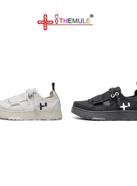 THEMULE厚底帆布鞋女大头小白板鞋男情侣小众丑鞋肥脚面包鞋丑萌