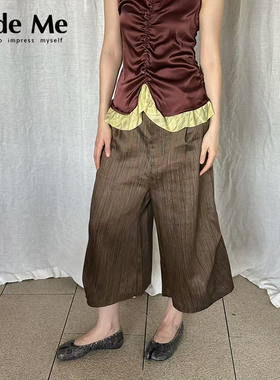 Near4rest 国内现货 条纹麻质中长休闲裤CodeMe买手店