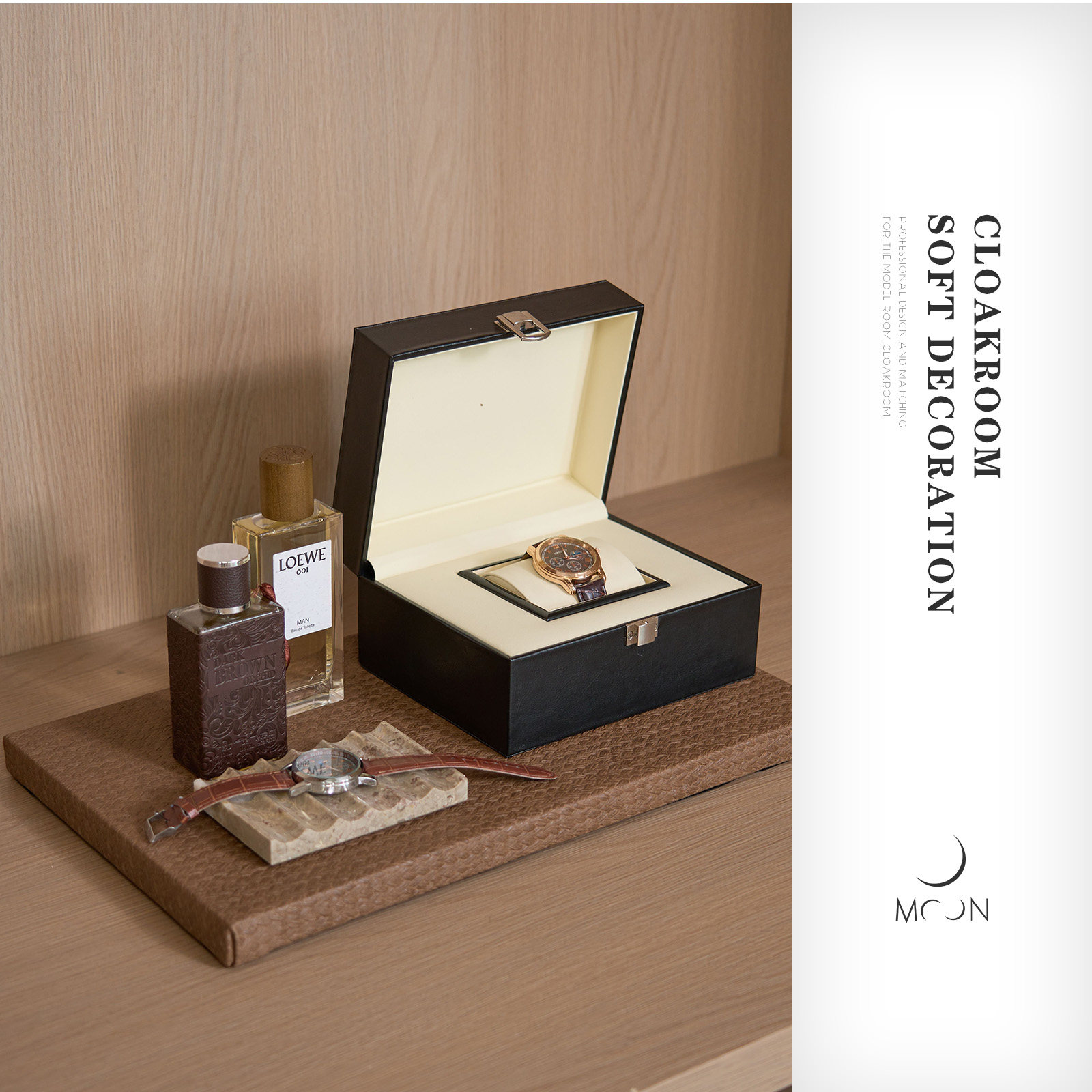 MOON慕空间样板房衣帽间摆件男士手表托盘全屋定制展厅装饰品陈列,家居饰品,家饰软装搭配套装,淘宝优惠券,粉丝福利购,淘宝优惠卷