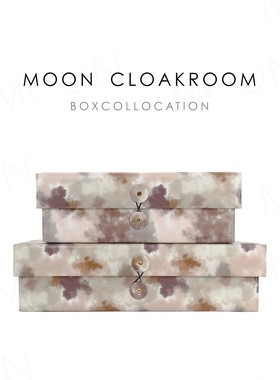 MOON慕空间现代样板间花色信封箱云纹收纳盒衣帽间摆件软装装饰