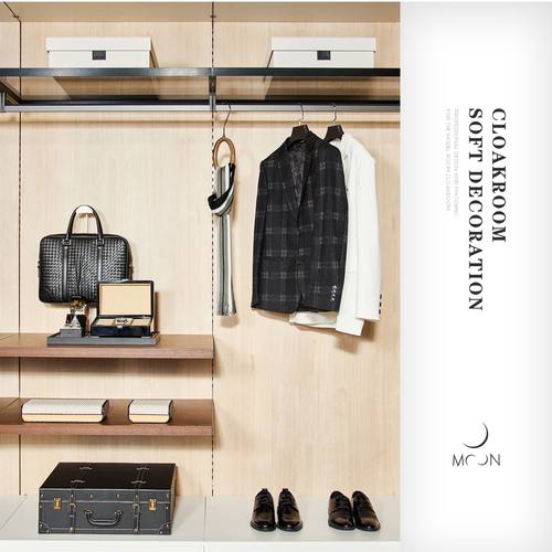 MOON慕空间样板房衣帽间男士西装外套摆件展厅软装饰品摆设道具