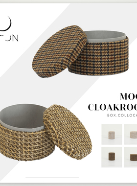 MOON慕空间样板房衣帽间收纳盒摆件收纳桶小香风收纳箱装饰品陈列