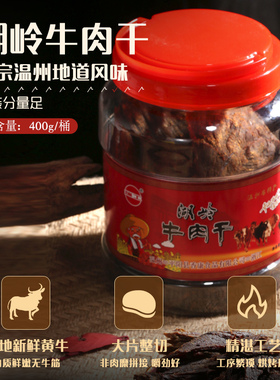 温州特产瑞工湖岭手撕牛肉干桶装毛重500克五香零食小吃休闲食品