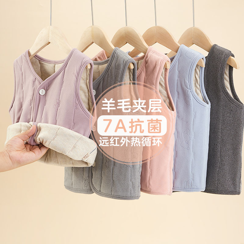 男女童保暖马甲夹棉加厚