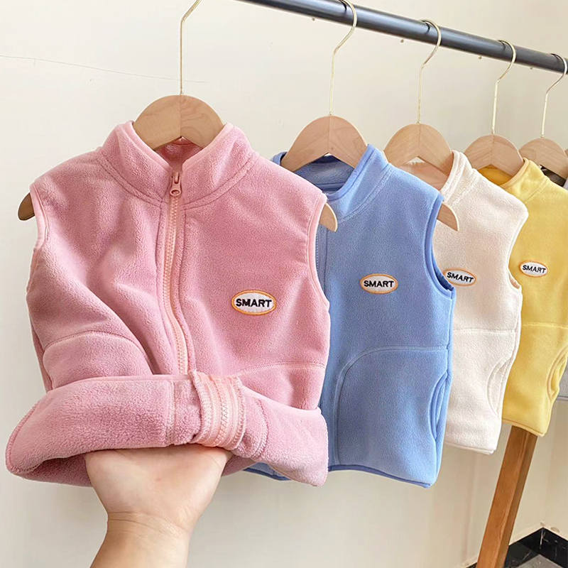 儿童摇粒绒澳粒绒马甲秋冬双面绒