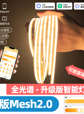 已接入米家APP智能COB灯带mesh2.0无极调光语音控制24V低压线性灯