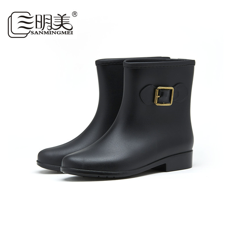 雨靴女雨鞋中低筒蝴蝶结