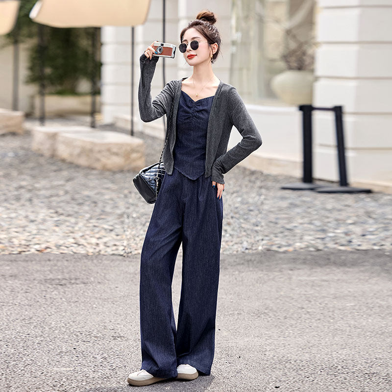 春装穿搭一整套时尚高级感三件套春季女款套装2026新款爆款高级感