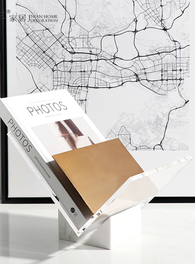 简约现代风亚克力样板间摆设书档