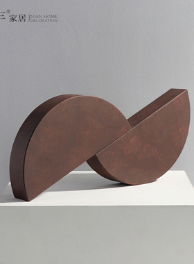 轻奢风金属样板间艺术品桌面装饰