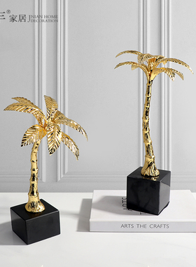 简约现代金属摆件样板间玄关