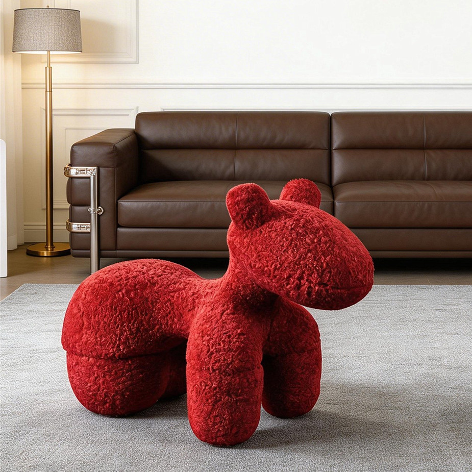 网红客厅小马椅子动物造型儿童沙发单人创意坐凳客厅民宿装饰摆件
