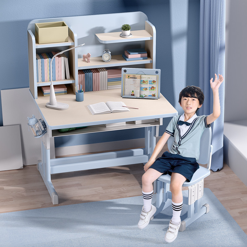 儿童书桌学习桌子可升降家用简约书桌小学生小孩子作业桌椅套装