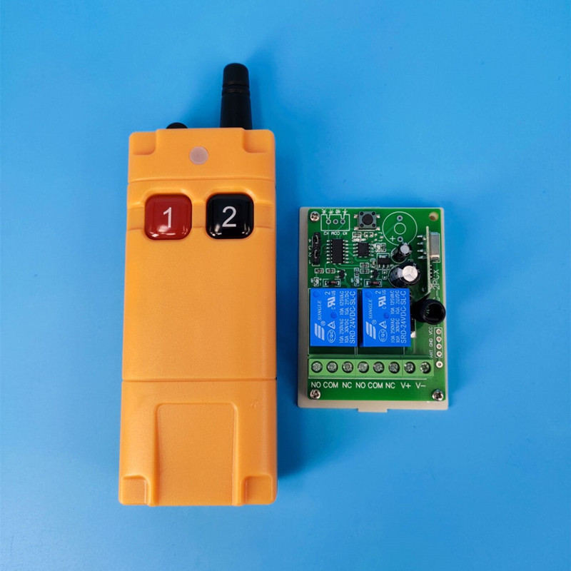 独立学习12V24V二路工业级两键遥控灯具道闸电机控制器带手动