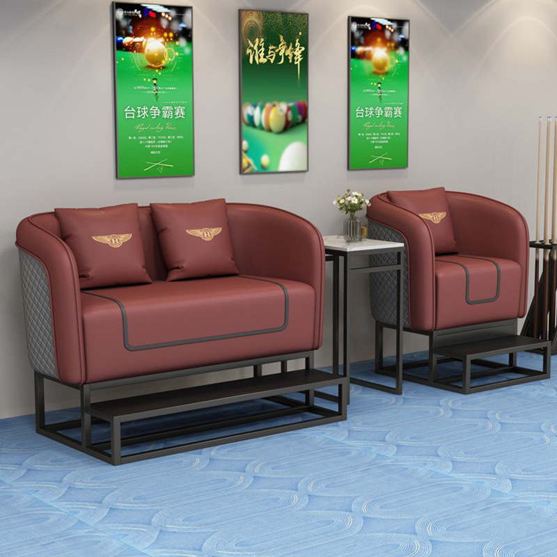 桌球室沙发桌椅台球厅专用观球卡座高端台球沙发酒店会员休息区椅