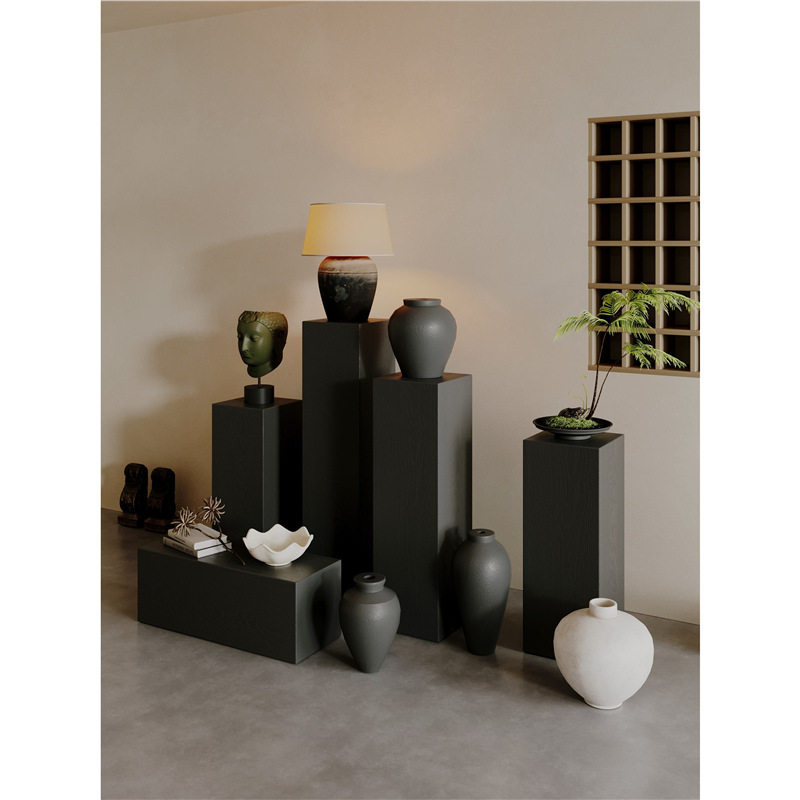 方形木墩子坐凳花架原木茶几树桩复古自然实木底座摆件边几根雕