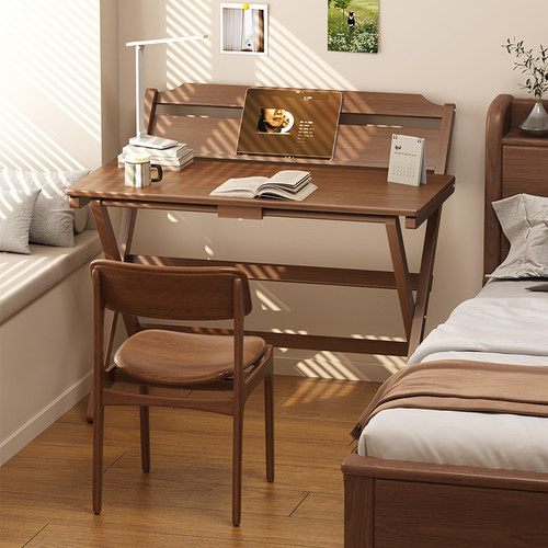 实木折叠书桌卧室家用简易电脑桌儿童学习桌学生写字桌写作业桌子