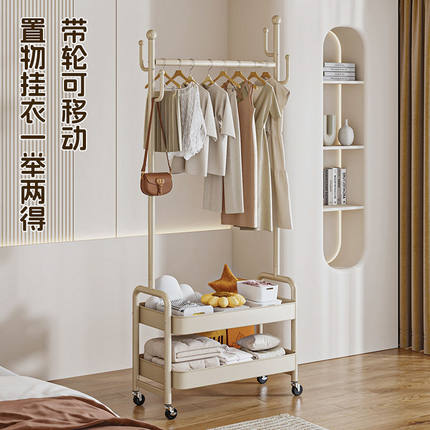 衣帽架落地卧室挂衣架可移动家用衣帽架仙人掌轻奢简约收纳挂包架