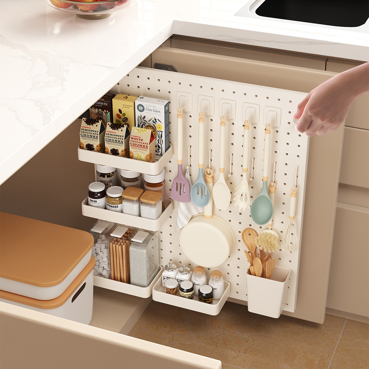 洞洞板置物架拐角抽拉式柜内夹缝收纳架厨房橱柜推拉窄柜极窄抽拉,厨房/烹饪用具,厨房抽屉置物架,淘宝优惠券,粉丝福利购,淘宝优惠卷