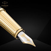 书写轻奢签字笔钢笔 派克精英泰坦系列18k金尖墨水笔高档木质礼盒商务办公礼赠男士 新年礼物 PARKER