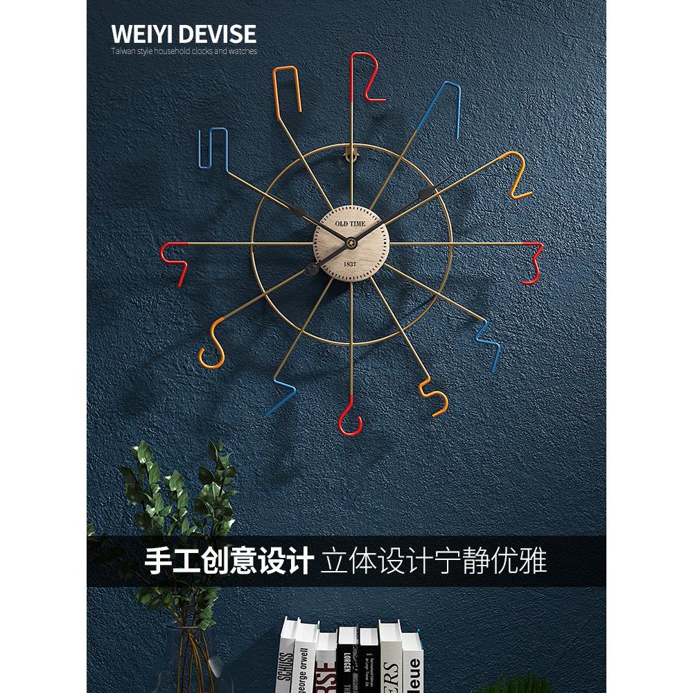 北欧轻奢钟表挂表大气家用时尚现代简约时钟客厅挂墙艺术装饰挂钟