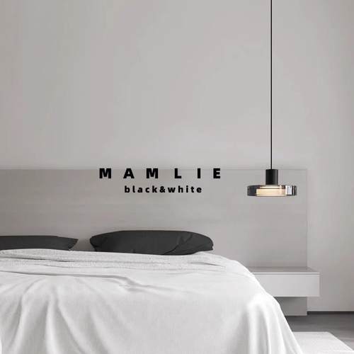 卧室床头吊灯现代简约极简意式轻奢高级创意房间主卧床头吊线灯