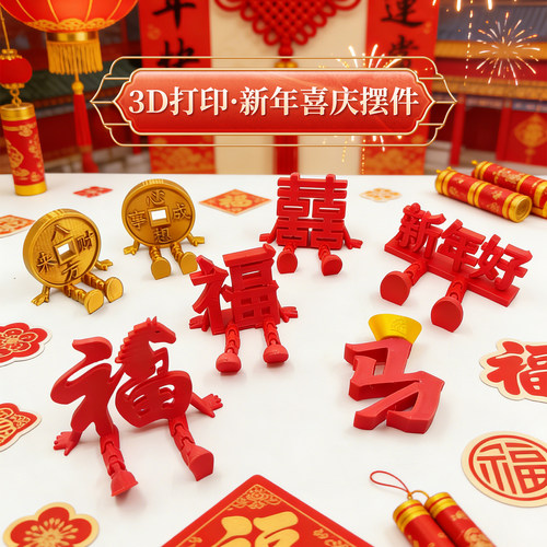 阳澄怪兽3d打印玩具新年摆件喜庆