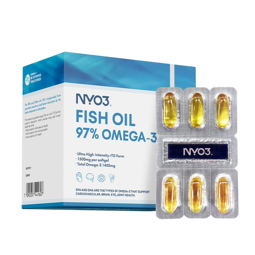 NYO3挪威97%高纯rTG深海鱼油卷王成人omega-3性价比60粒