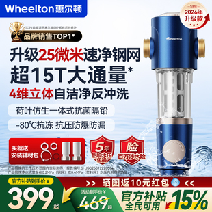 惠尔顿前置过滤器家用25微米反冲洗净水器超15T自动清洗P0038Pro