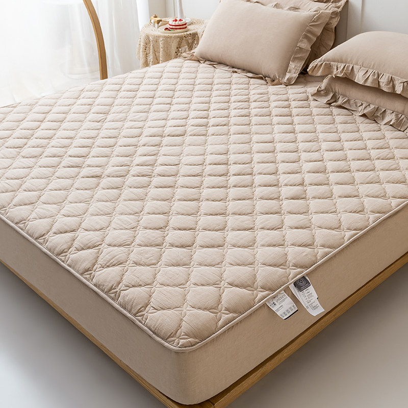 全棉夹棉床笠100纯棉水洗棉加厚防滑床罩单件2025年新款a类母婴级,床上用品,床笠,淘宝优惠券,粉丝福利购,淘宝优惠卷