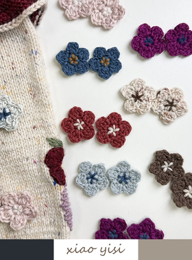 xiaoyisi 25MP手工羊毛发夹女童花朵夹子 儿童复古边夹ins爆款