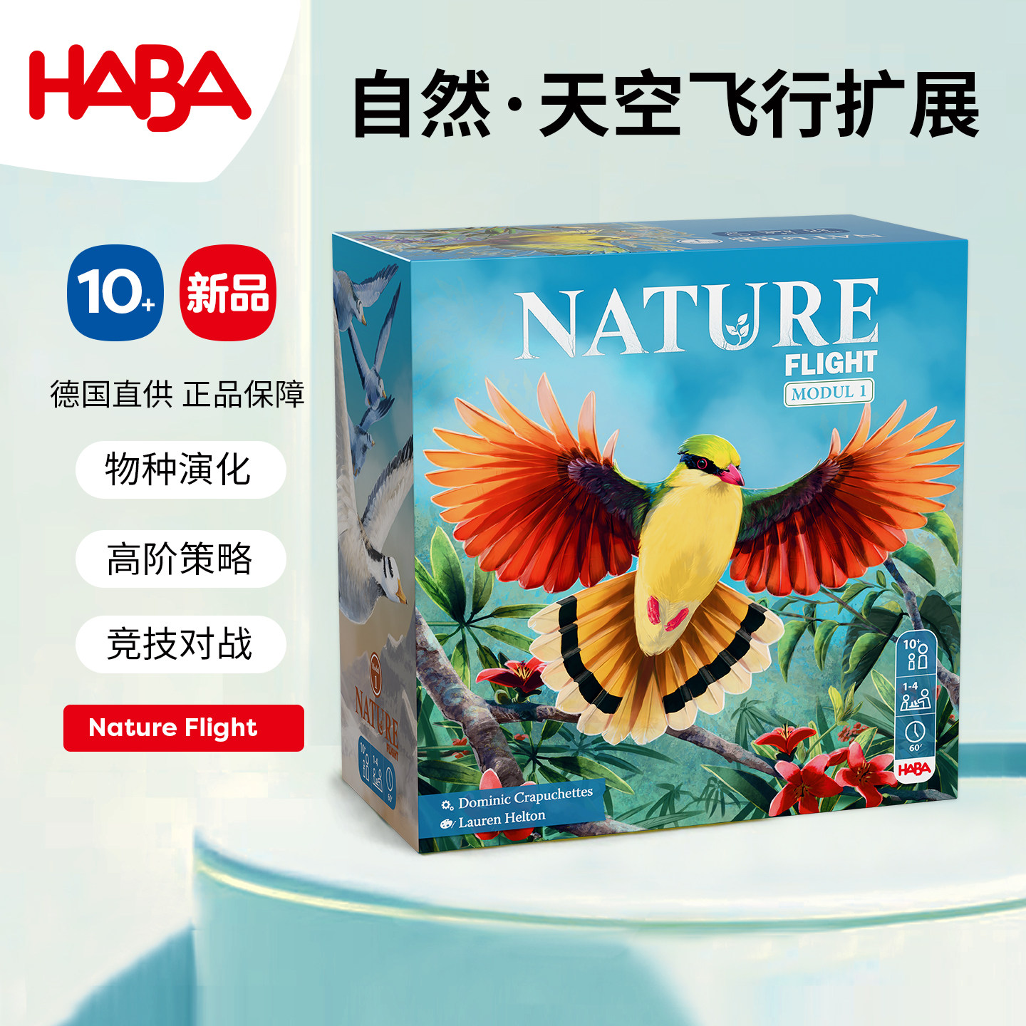 德国HABA儿童桌面游戏自然飞行模拟鸟类迁徙策略逻辑思维10岁玩具