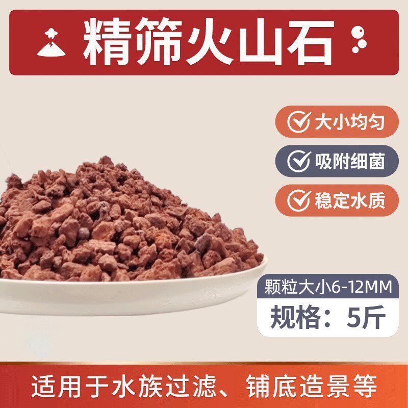 火山石颗粒养花专用土多肉水族家用兰花专用土透气火山岩铺面石