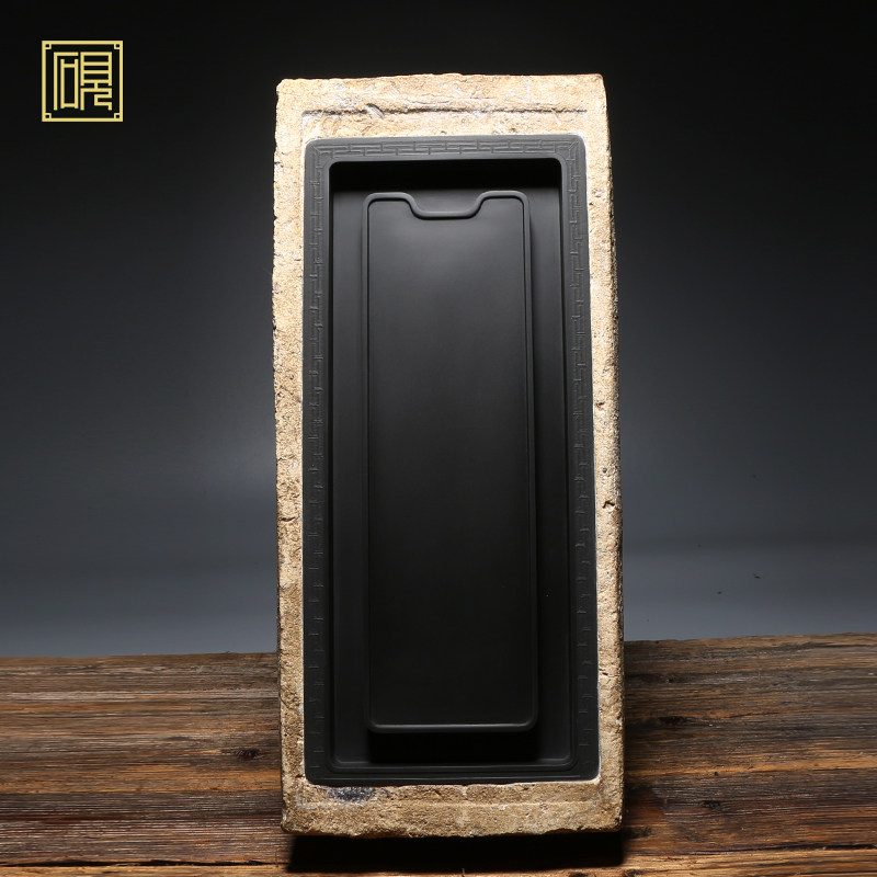 匠心非遗名师作品手工雕刻歙砚名砚 四水归堂 四大名坑老坑歙砚端砚精品高档文房四宝珍藏礼品歙砚端砚