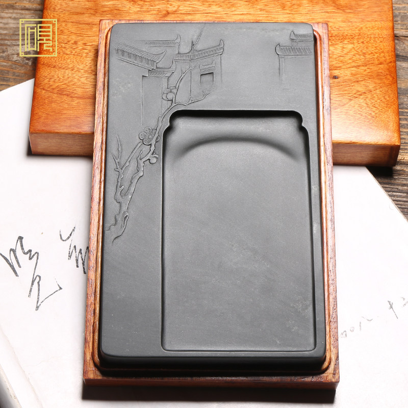 【孤品】匠心非遗传人 工艺美术大师许亚祥砚台《无梦徽州》老坑算子罗纹作品精品高档安徽原石歙砚文房四宝