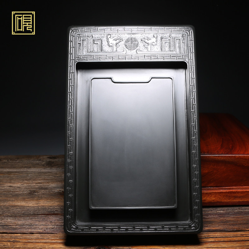 【孤品】匠心非遗 大师砚 高档老坑砚台 珍藏品《古龙砚》老坑黑龙尾歙砚精品品高档原石歙砚文房四宝端砚