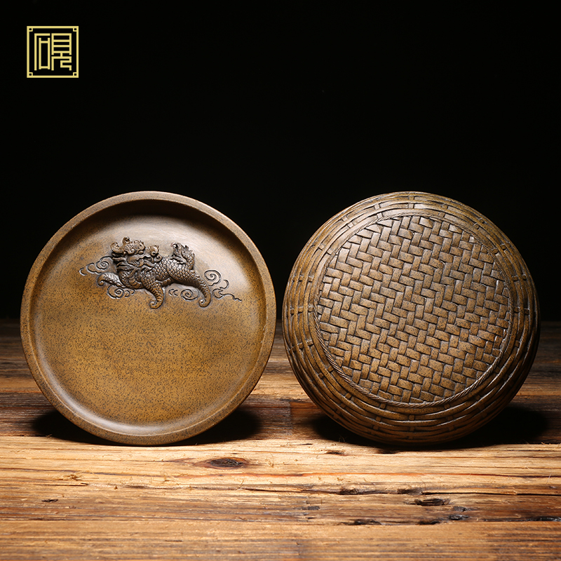 非遗传承歙砚名砚《麒麟献瑞》名师老坑砚台高档礼品珍藏天然原石歙砚端砚文房四宝收藏成人研磨墨块砚台