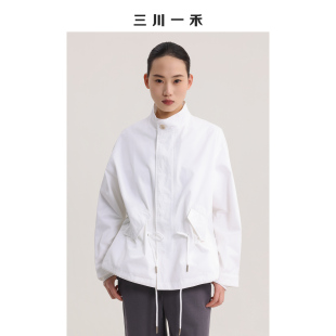 工装 风中长外套 立领宽松时尚 三川一禾休闲收腰春季