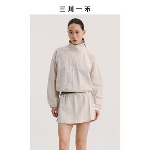 三川一禾半拉链女士高领春季 户外休闲上衣 新款