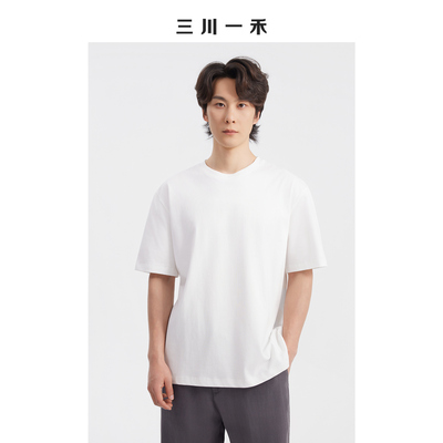 夏季短袖圆领宽松休闲三川一禾