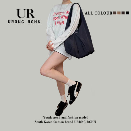 UR帆布包包女2024新款夏季大包购物袋速干手提托特包大容量单肩包