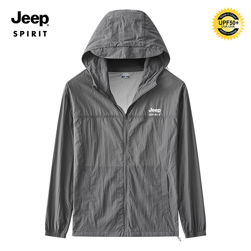 JEEPSPIRIT连帽夏季宽松防晒衣