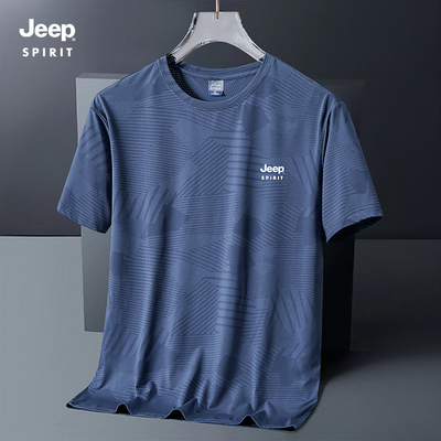 JEEPSPIRIT短袖圆领男士T恤夏季