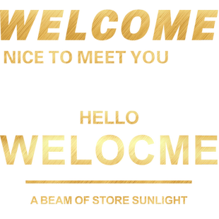 WELCOME欢迎光临网红咖啡烘焙甜品女装店防撞玻璃门橱窗装饰贴纸