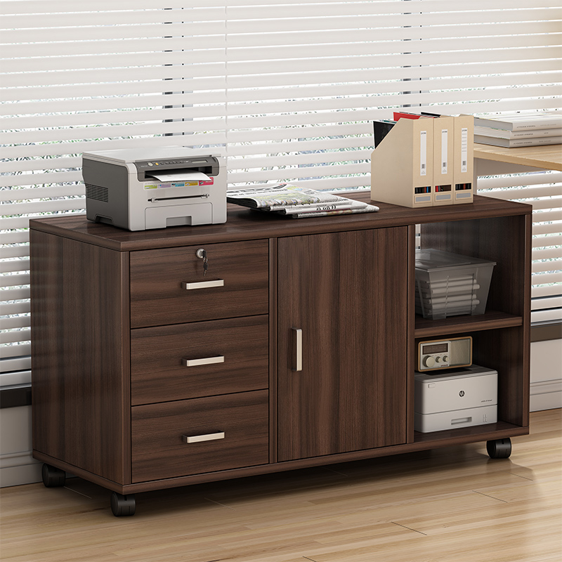 小型移动抽屉储物矮柜落地书架简易书桌下收纳置物架办公室置物柜