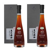 山东三丰香油有机特级黑芝麻香油水代法玻璃瓶330ml×2瓶