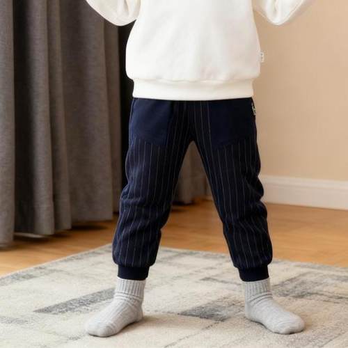 好孩子gb男童a类亲肤夹棉裤子春