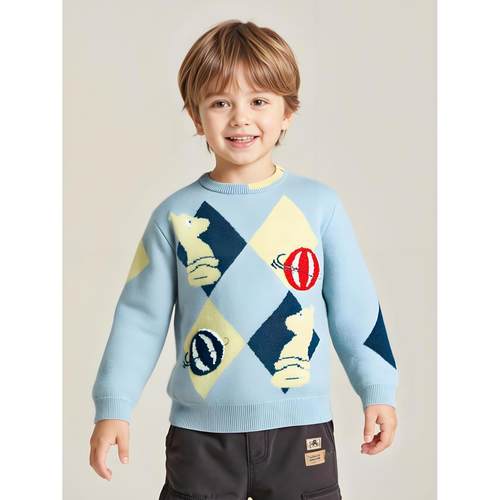 好孩子GB男童a类保暖针织衫新款